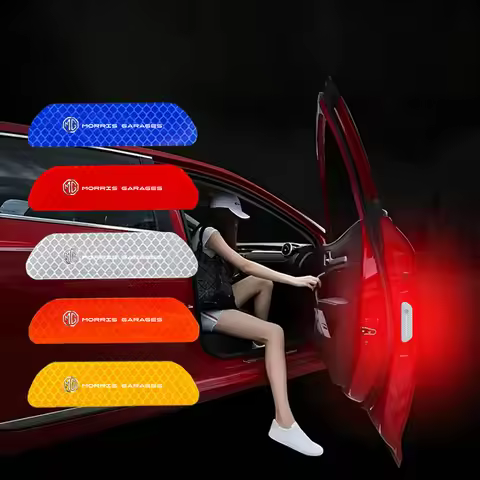 4Pcs Car Door Sticker Safety Warning Reflective Mark For MG ZS MG3 MG5 MG6 MG7 GS Hector ZX EZS EHS 