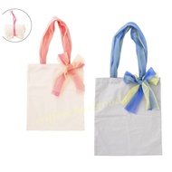 Japan 3COINS Bowknot Shopping Bag Pink Blue Eco-friendly Bag Can Be Stored