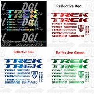 ใส TREK MTB ขี่จักรยานสติกเกอร์ไวนิลสะท้อนแสงสี Trek จักรยานเสือหมอบสติกเกอร์เฟรมจักรยานรูปลอกตกแต่ง