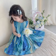 Girls Dress Summer 2026 Fashionable Cotton Girl Princess Dress Summer Beach Dress Children Summer Dr