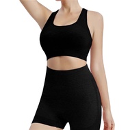 2 yoga set, athleisure backless suspender set, women's athleisure bodysuit, shorts & bra tracksuit, 