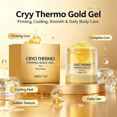 Cryo Thermo Firming Gold Massage Gel Skin Firming Lifting Hydrating Aloe Vera Nano Golden Body Care 