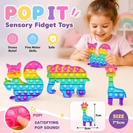 【HOT】 Pop Up Bubble Fidget Toy Silicon Sensory Game For Anxiety Relief Kids Adults J6e6  COD