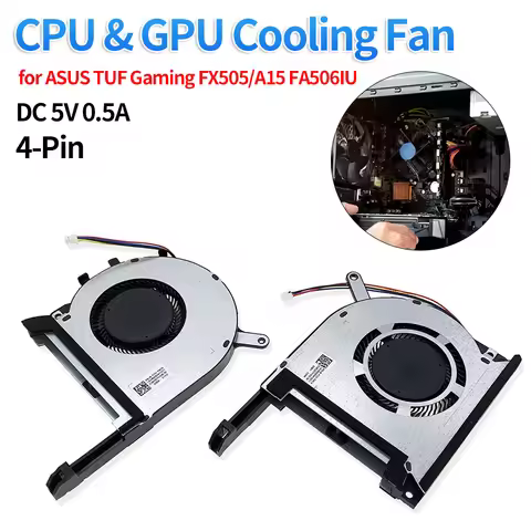 Laptop Replacement Fan for ASUS TUF Gaming FX505/A15 FA506IU for Asus TUF Gaming FX506 FX506LU FX506