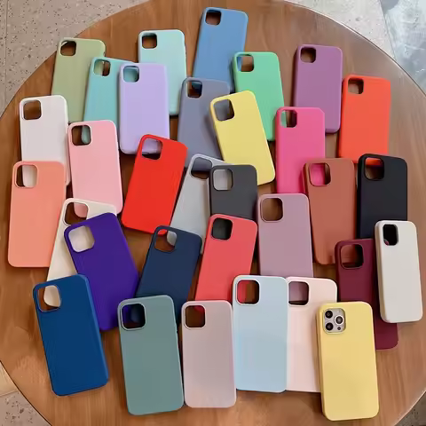 Luxury Shockproof Case For Apple iPhone 13 14 15 16 Pro Max Plus Liquid Silicone Cases Bumper Soft C