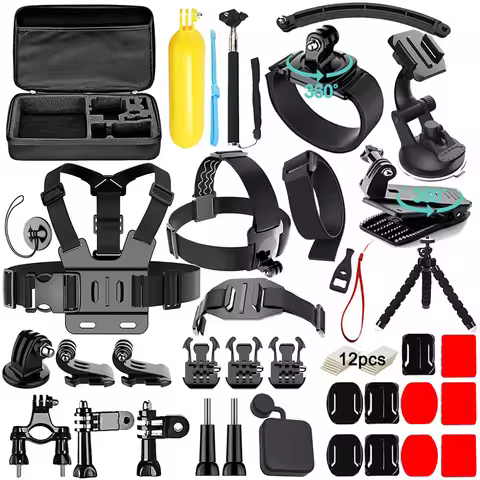 Action Camera Accessories Set For Gopro Hero 13 11 10 For Xiaomi Yi Insta360 X5 X4 Case Kit Strap Mo