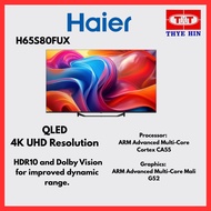 Haier 50/55/65 HS80FUX 50/55 inch QLED 4K UHD Google TV 60Hz refresh rate