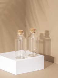2入組30ml玻璃許願瓶,玻璃瓶透明樣品瓶,小禮物瓶