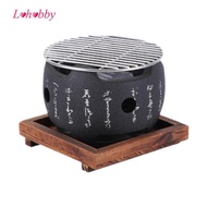 [Lohobby] Barbecue Grill Portable Charcoal Hibachi Tabletop Grill Japanese Cuisine BBQ Plate Heavy D