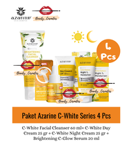 Paket Azarine C-White 4 Pcs (Facial Cleanser 60 ml+ Day Cream 25 gr+ Night Cream 25 gr+Lightening Se