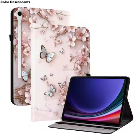 Painted Crystal Pattern Case For Samsung Galaxy Tab S10 FE S10 LITE 10.9 Butterfly Leather Tablet Ba
