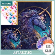 5D DIY Full Round Drill Partial AB Diamond Painting Unicorn Kit Decor 45x65cm