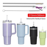 UECECY 1Pcs Stainless Steel Straws, Silver Drinking Cup Straw, 6mm 8mm Reusable Straight Bent Replacement Straw for  30oz 40oz Tyeso Cup