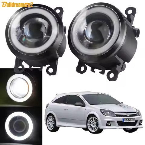 2 Pieces Angel Eye Fog Light DRL For Opel Astra G H 1998-2010 30W Car LED Lens COB Fog Daytime Runni