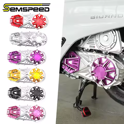 SEMSPEED CNC Aluminum Crank Case Cover CVT Transmission Box Cover For Honda PCX 160 ADV160 2021-2026
