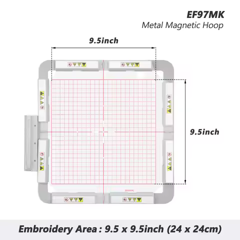 Magnetic Mighty Hoop EF97MK 9.5x9.5" 240x240mm fit Brother XV8500D XV8550D,Stellaire Innovis XJ1 XE1