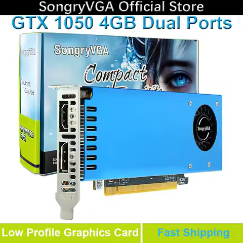 SongryVGA GTX 1050 2/4GB Low Profile Graphics Card,GDDR5 128-bit PCIe 3.0 x16 HDMI DP Video Card Com