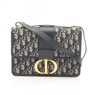 【二手】 Dior 30 MONTAIGNE Oblique 提花肩背包 M9203UTZQ 海軍藍帆布皮革 Oblique 30 Montaigne 女士包 二手 A