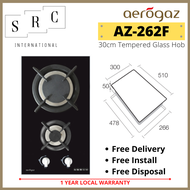 Aerogaz AZ-262F Tempered glass hob 30cm  (Include Install and Disposal)