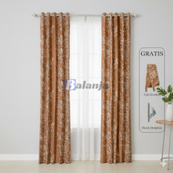 [PROMO SI MART] Gorden smokring Rainbow Katun series gorden jendela gorden pintu abu navy hitam puti
