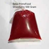 Selai Strawberry 500 Gram PrimsFood Repack Kiloan Fruity Jam / Selai Isian Kue / Filling Strawberry
