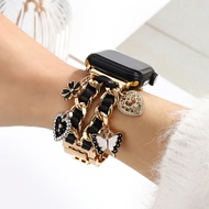 Chain Leather Pendant Watchband For Watch Strap series11 series10 series9 87654321,SE,Ultra, watch S