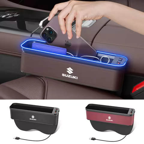 For Suzuki S-Cross Swift SX4 Vitara Jimny Grand-Vitara Baleno Ciaz Car Seat Gap Organizer USB Chargi