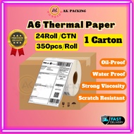 A6 Thermal Sticker A6 Thermal Paper Roll Fold Stack Airway Bill Sticker Thermal Label AWB Thermal Pa