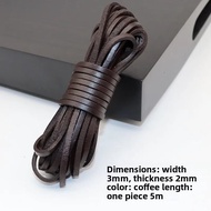Handmade Leather Rope Real Cowhide Rope Necklace Rope Flat Shape 3mm Thick Rope Jewelry Accessories 
