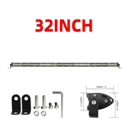 สปอร์ตไลท์ led 12v รถยนต์ 12D Super Slim LED Light Bar White/Yellow 12" 22" 32" 12V 24V 78W 156W Com