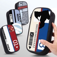 Arena Breakout Red or Blue Pencil Box Student Stationery Storage Zipper Canvas Pencil Case For Boys