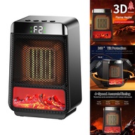 Portable Space Heater for Indoor -Small Electric Flame Heaters with Thermostat - PTC Fast Heating Ce