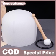 thewoodfamer Crystal Quartz Singing Bowl 8 Inch 432Hz Yoga Meditation Sound Bowls Professional  Crys