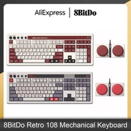 8BitDo Retro 108 Mechanical Keyboard Integrated Numpad, Bluetooth/2.4G/USB-C Hot Swappable Wireless 