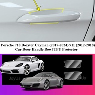 Porsche Boxster Cayman 718 (2017-2024) 911 Car Door Handle Bowl Anti Scratch Protector TPU Protectio