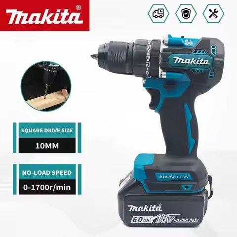 Makita DDF487 10mm brushless 18V lithium rechargeable impact drill household hand drill high torque 
