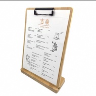 Wooden menu, wooden menu board, menu standee, wooden tabletop menu, menu a5, a4, a3