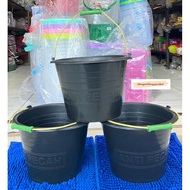 Shatterproof Bucket Mop Bucket Black Bucket with Handle Regular Bucket Black Bucket 18 Pail Bucket P