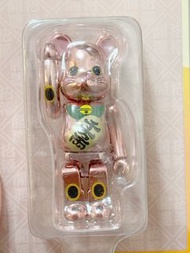 Bearbrick 100% 招財貓 桃金