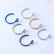 1/3 แหวนจมูกปลอมรูปตัว U, 18G/20G สเตนเลส 316L แอนตี้แอลเลอร์จิก เครื่องประดับร่างกายของผู้หญิงที่เจ