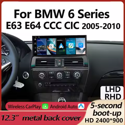 Upgrade 2400*900p For BMW 6 Series E63 E64 CCC CIC 2005-2010 Car Multimedia Player Screen Wireless C