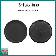 {NEW} 16" BLACK BILAO/BLACK PLASTIC BILAO/PLASTIC BILAO/BLACK BILAO/40X40X3CM BLACK PLASTIC BILAO