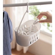 Omocha-Clothespin basket Small Hanging Can Put Clothes Pegs Wooden