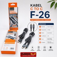 [ FLECO F-26 USB-C TO TYPE-C ] FLECO F-26 TYPE C TO TYPE C 120W Cable Nylon Fast Charging