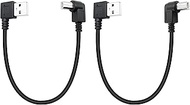 90 Degree Short USB Printer Cable 25CM Right Angle USB 2.0 Type A Male to Left and Right Angle B Mal