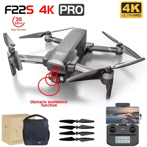 SJRC F22 S2 PRO+ 4K EIS Camera Professional Drone GPS 6KM 2-axis Gimbal 40Mins FPV Obstacle 5G WIFI