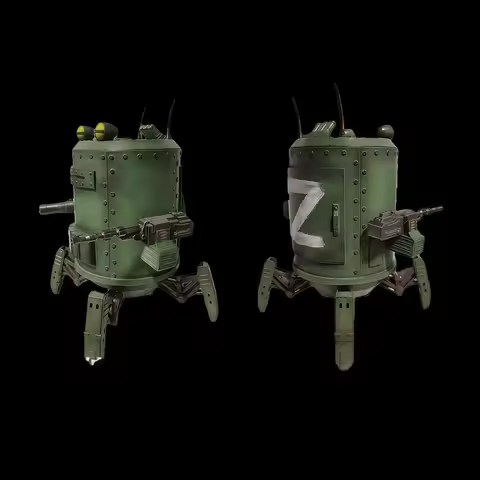 Precision 1/35 Cast Resin Model Assembly Kit, GK, Mechanical Wagner Quadruped Mecha Canned Model, Un