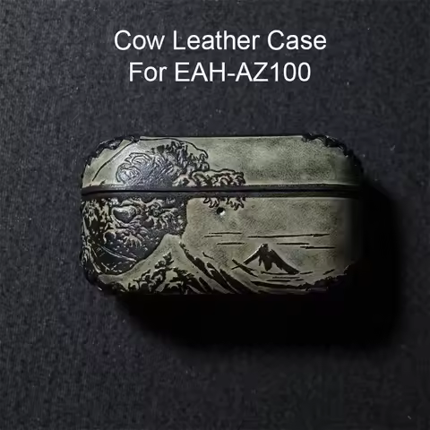 Genuine Leather For Technics EAH-AZ100 Case Luxury Real Leather Custom Made Handmade EAH EAH-AZ100 C