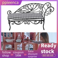 ppieenca Keenso Dollhouse Miniature Bed Iron Daybed Vintage Metal for Decorative Mini Furniture Set 