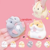 New Flocking Doll Cute Hamster Children Plush Toy Capsule toys kawaii Fatty Milky Hamster Flocking P